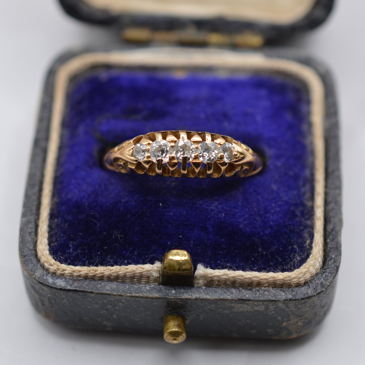 Antique Edwardian 18ct Gold Diamond Five-Stone Ring