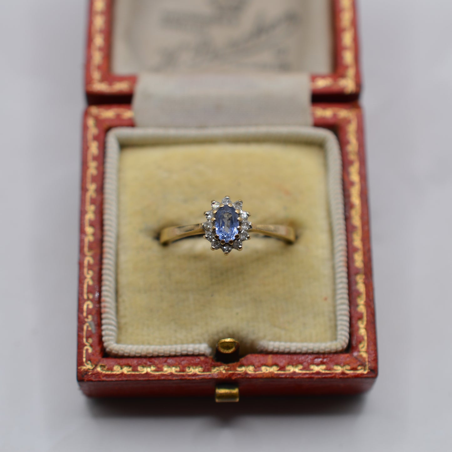 9ct Gold Sapphire & Diamond Cluster Ring