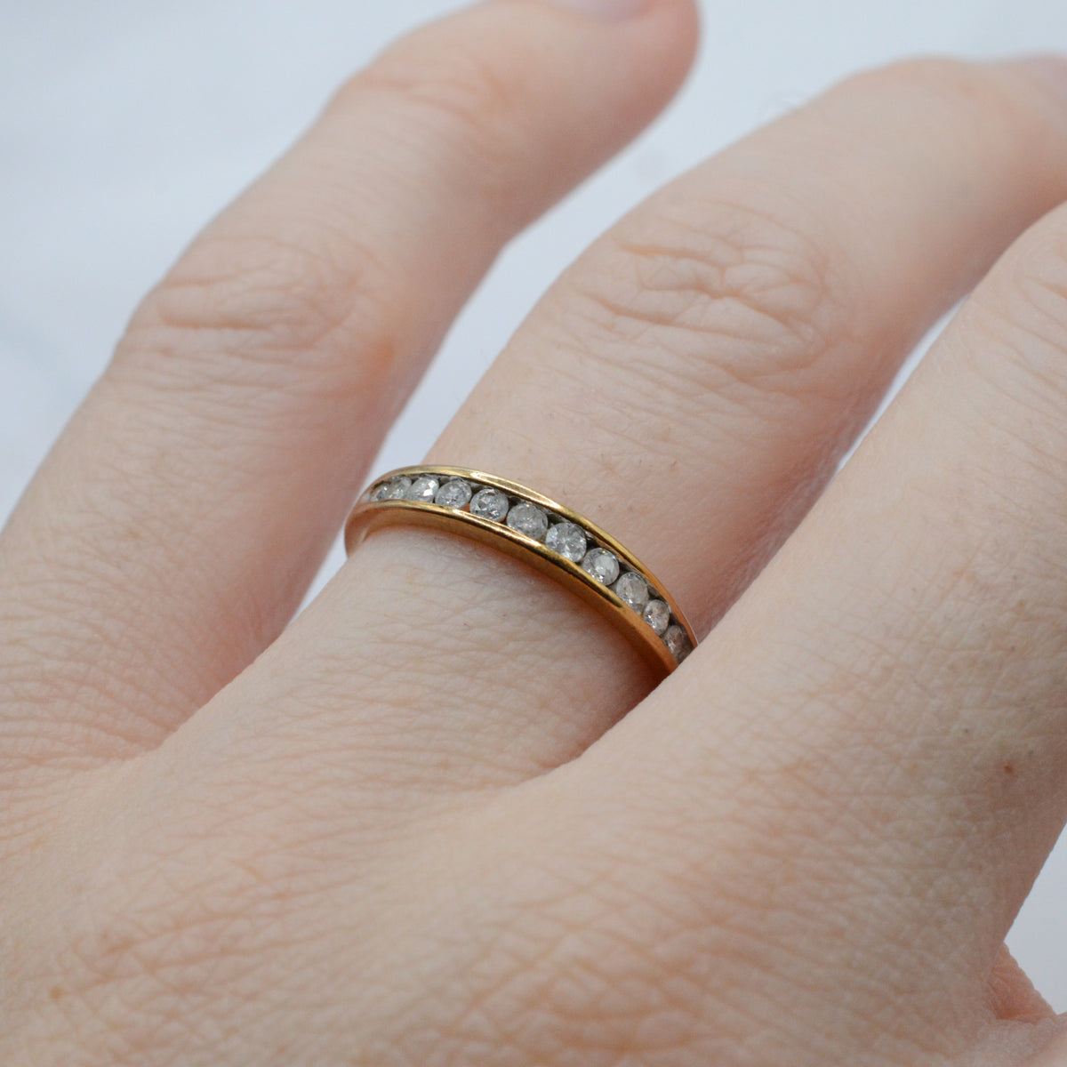 9ct Gold 0.25ct Diamond Half-Eternity Ring