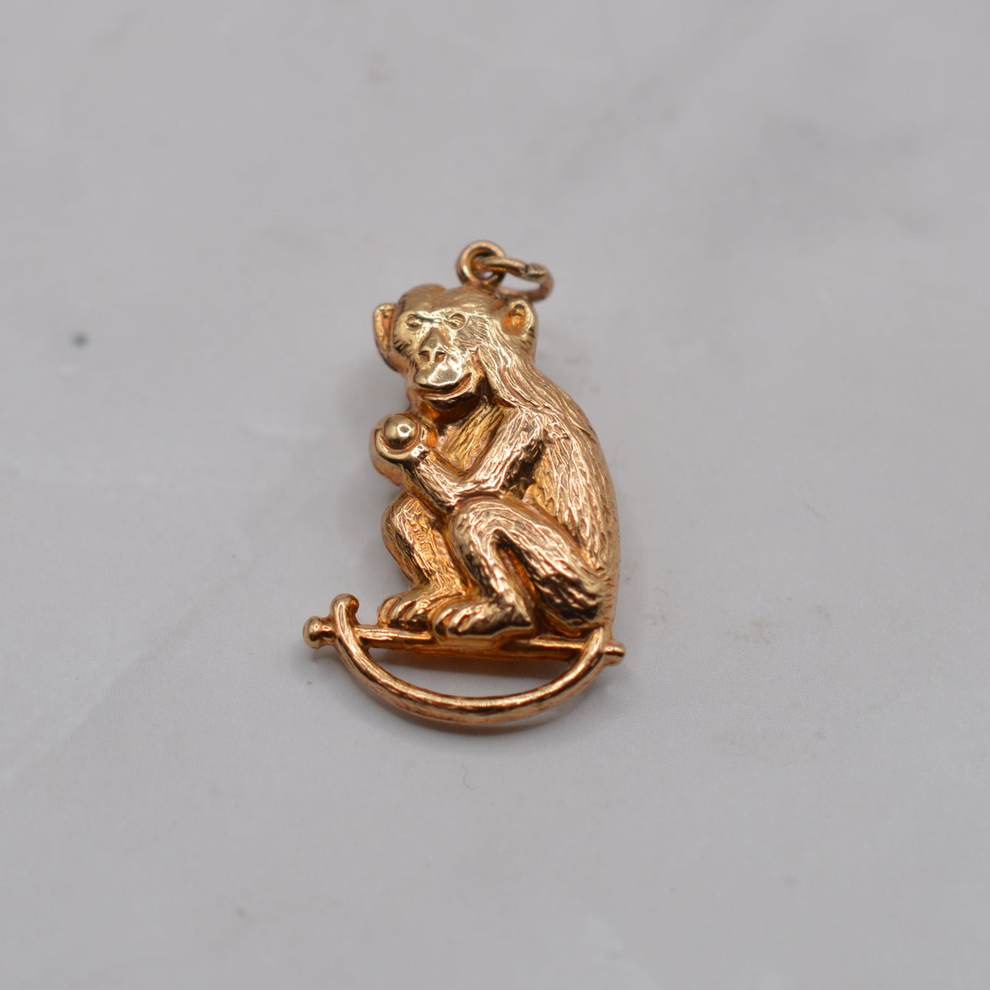 1960s Vintage Chester 9ct Gold Monkey Charm/Pendant
