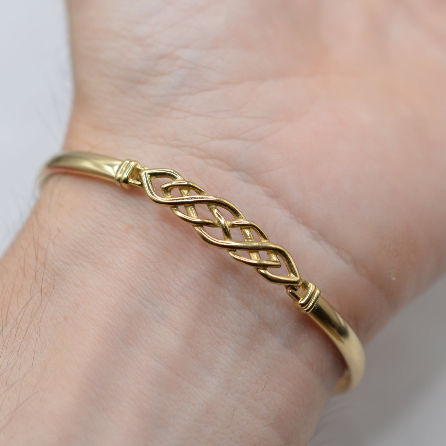 9ct Gold Celtic Braid Bangle Bracelet