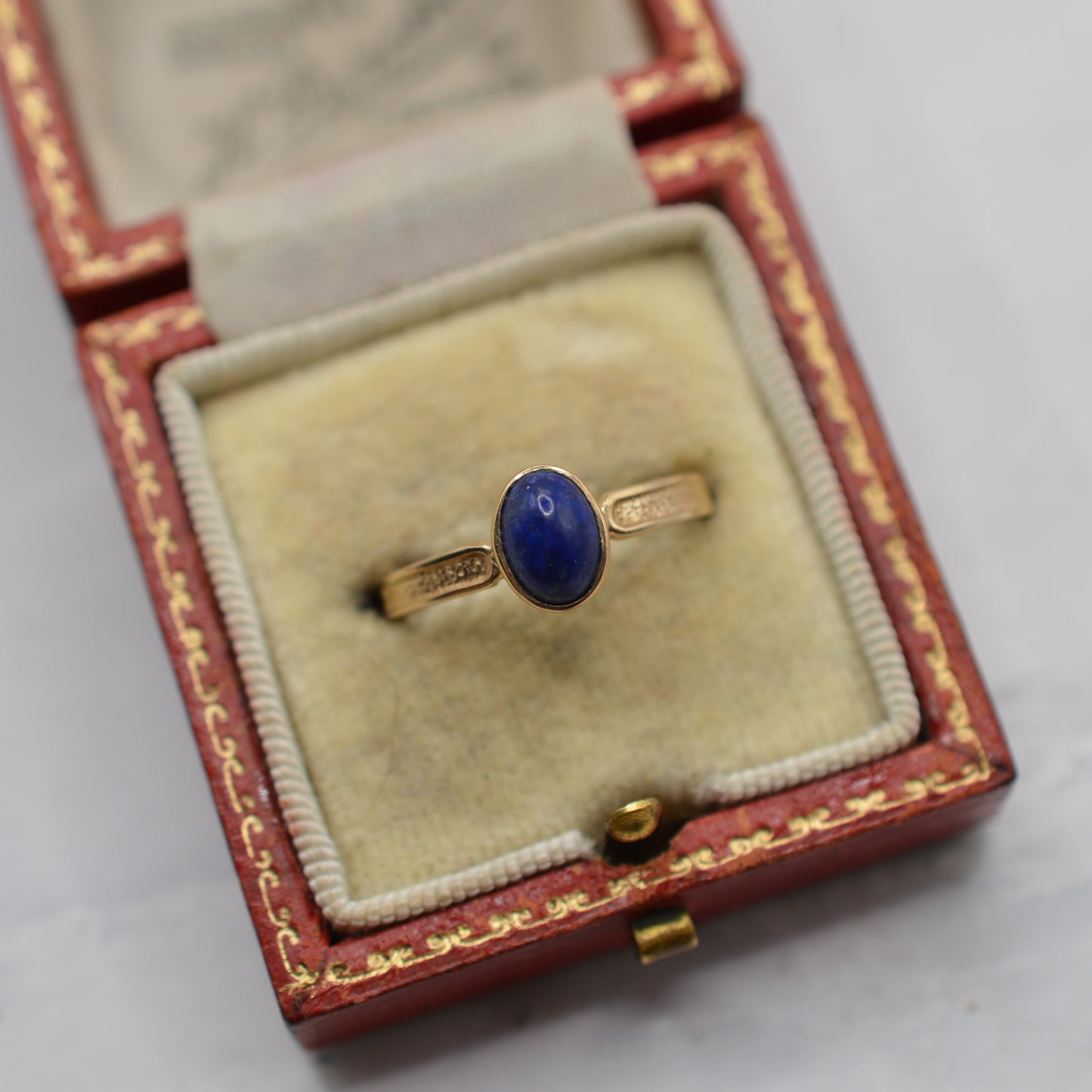 1980s 9ct Gold Lapis Lazuli Ring