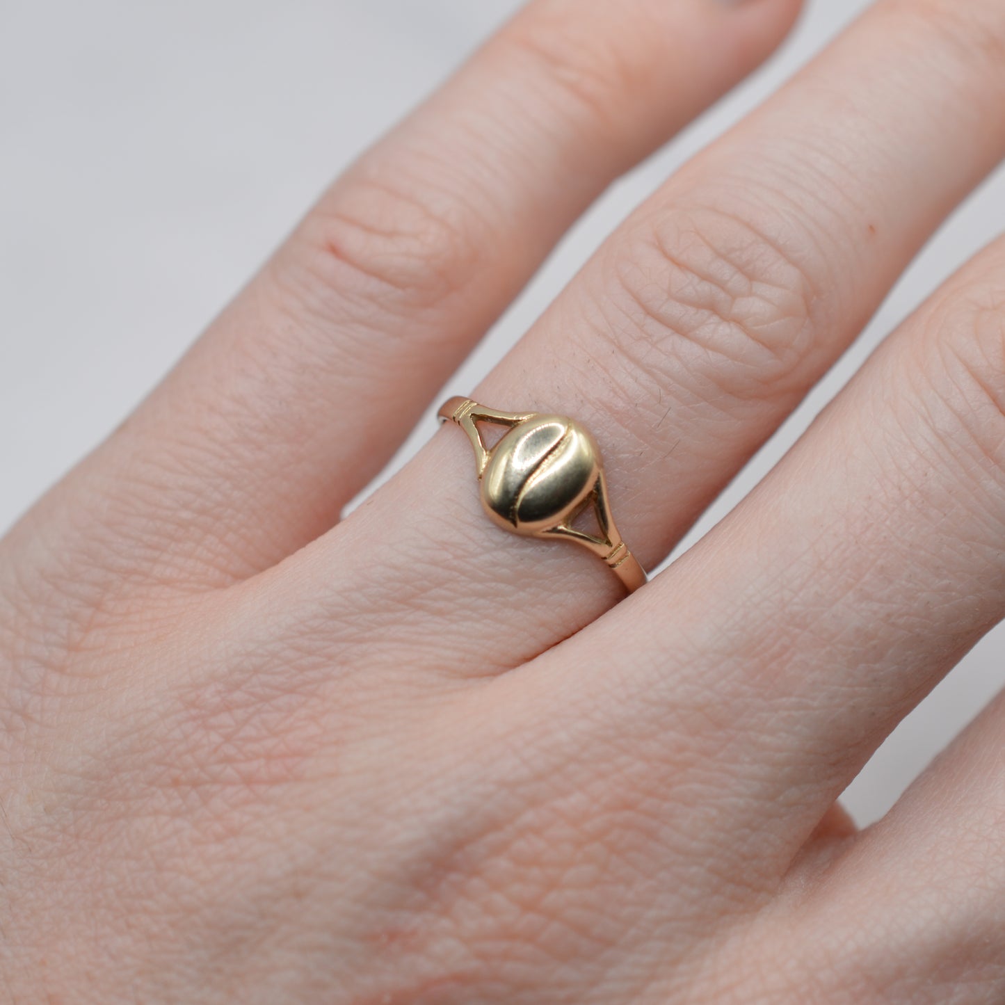 1980s 9ct Gold Coffee Bean Ring