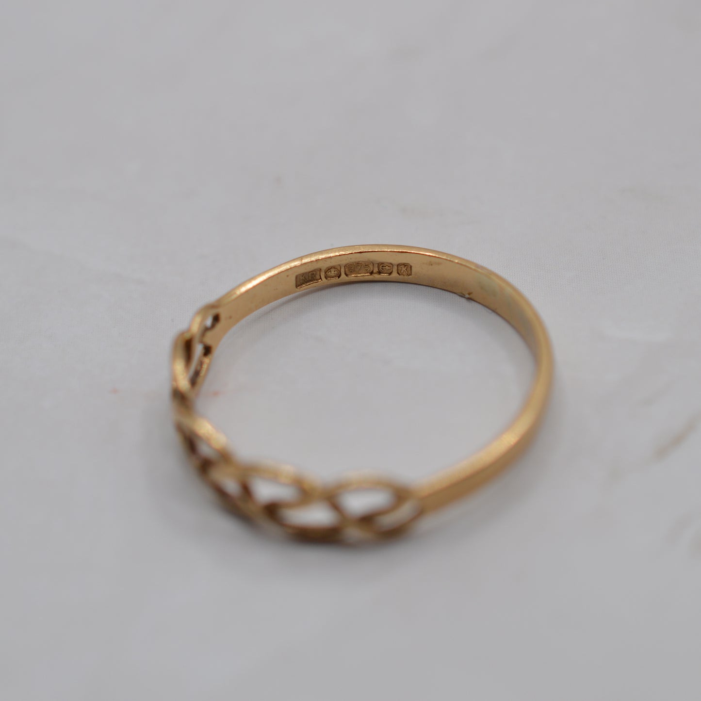1980s Vintage 9ct Gold Celtic Braid Ring