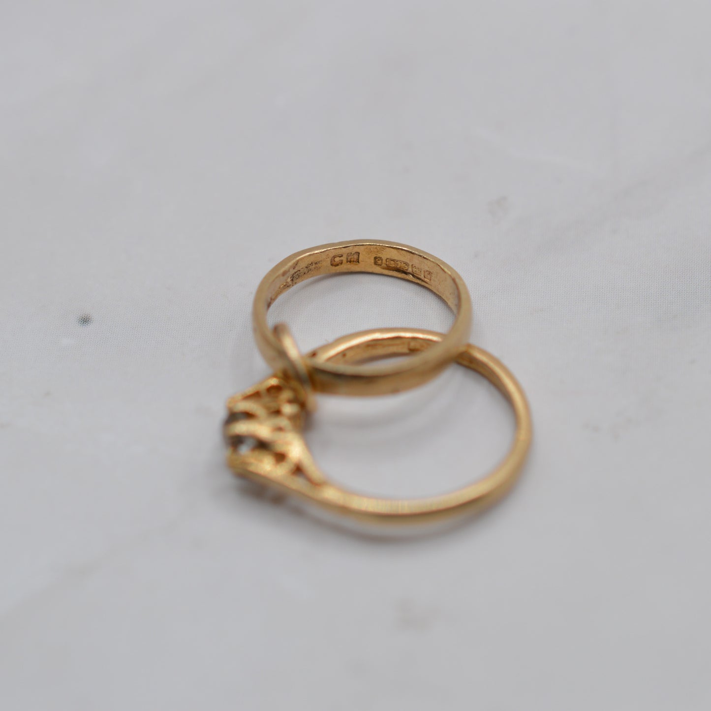 1980s 9ct Gold Wedding Rings Charm