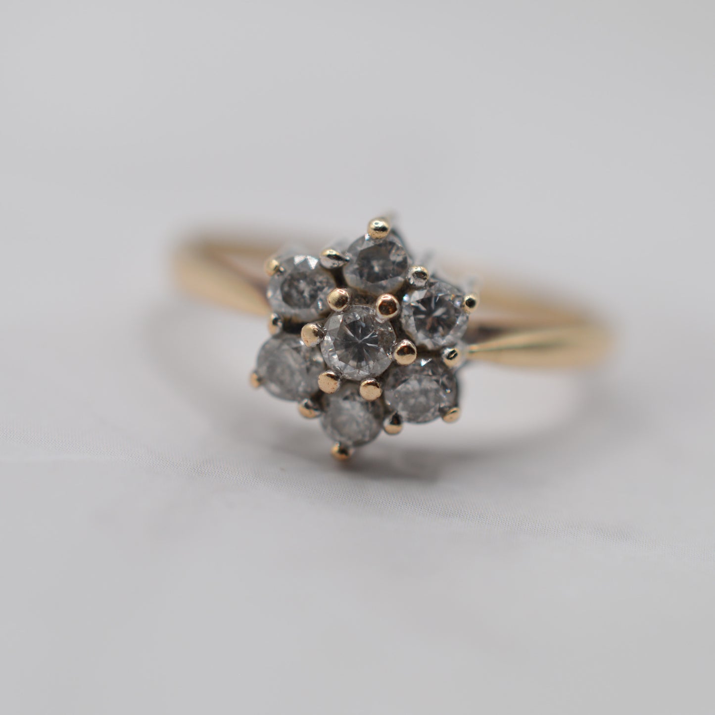 9ct Gold 0.50ct Diamond Cluster Ring
