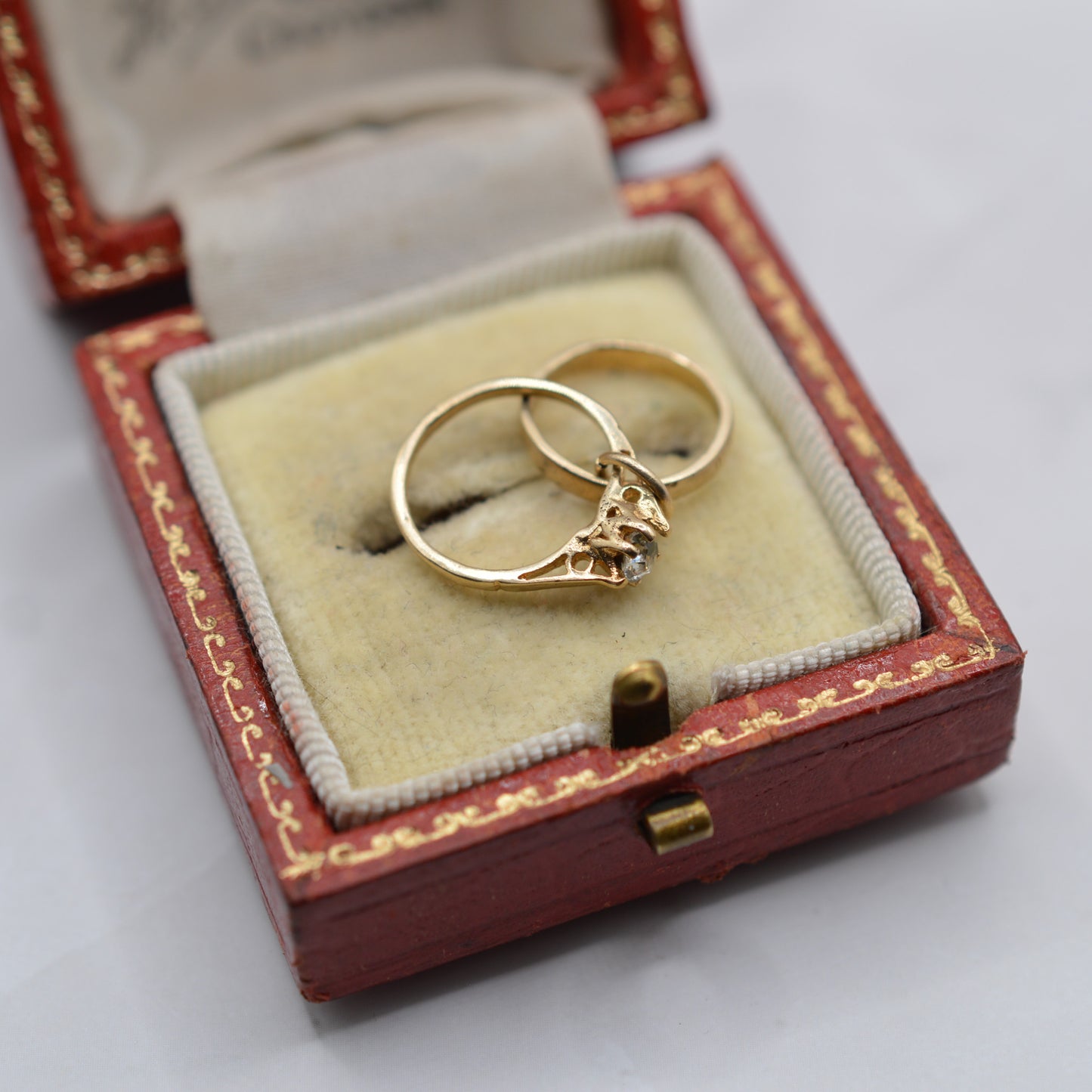 1980s 9ct Gold Wedding Rings Charm
