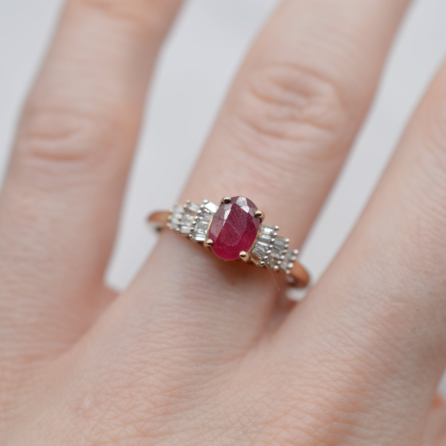 9ct Gold Ruby & Diamond Ring