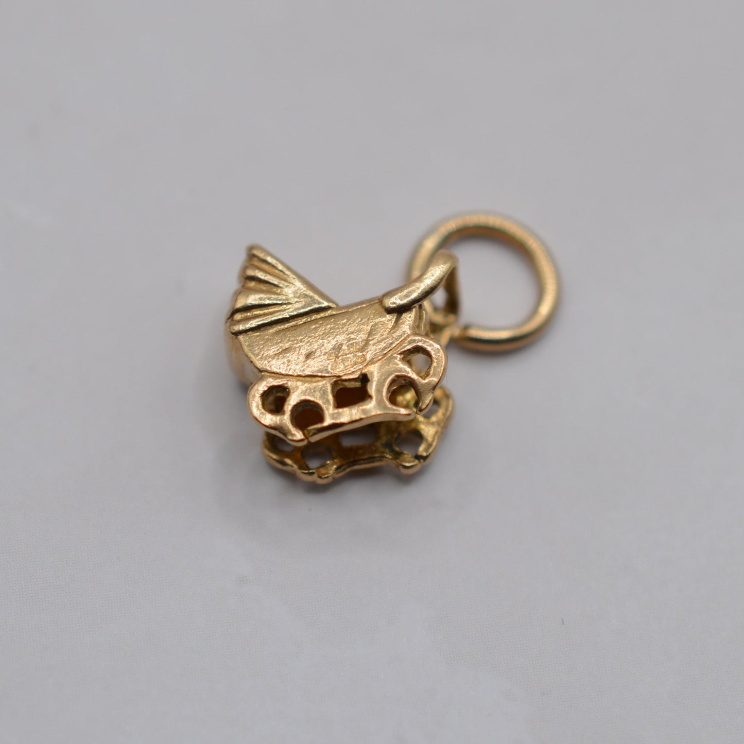 Vintage 9ct Gold Baby Carriage Charm