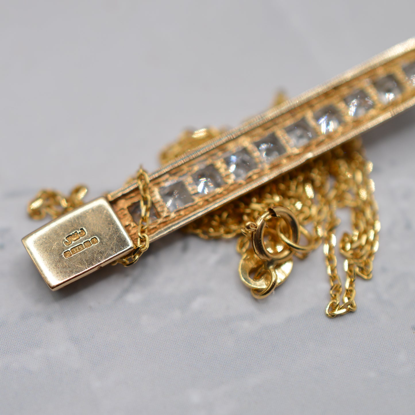 1980s 9ct Gold 0.50ct Diamond Pendant Necklace (18" Chain)