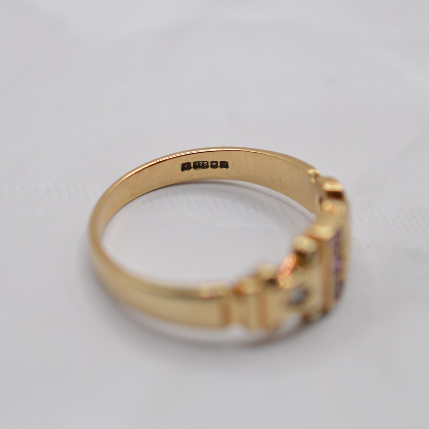 1980s 9ct Gold Ruby & Diamond Dress Ring