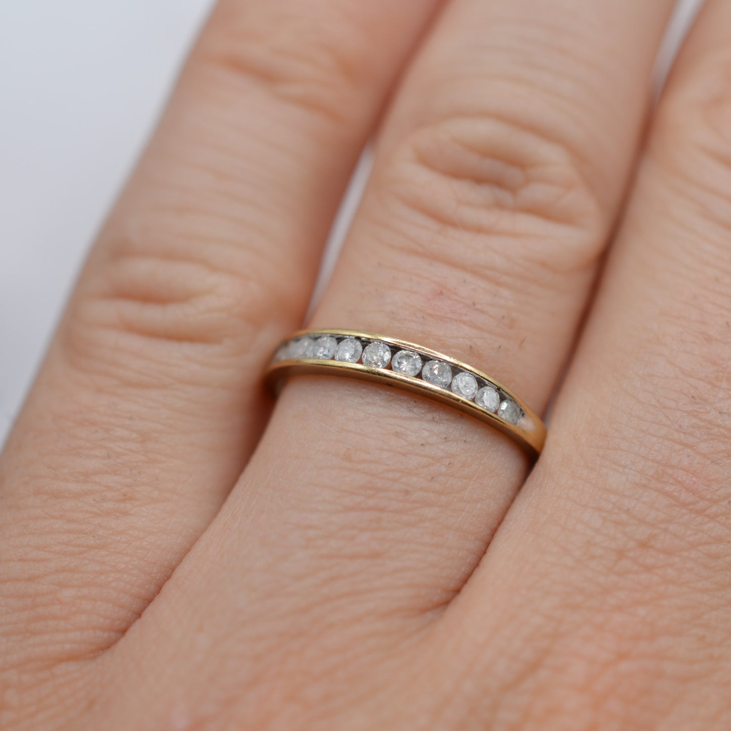 9ct Gold 0.25ct Diamond Half-Eternity Ring