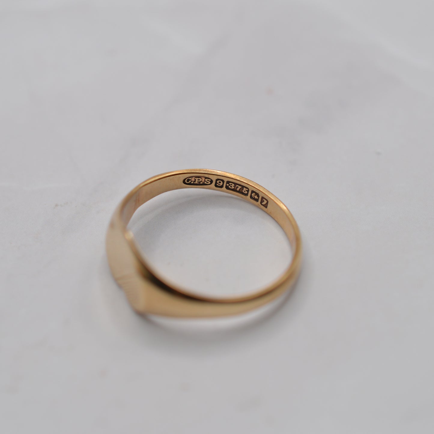 1950s Vintage 9ct Gold Heart Signet Ring