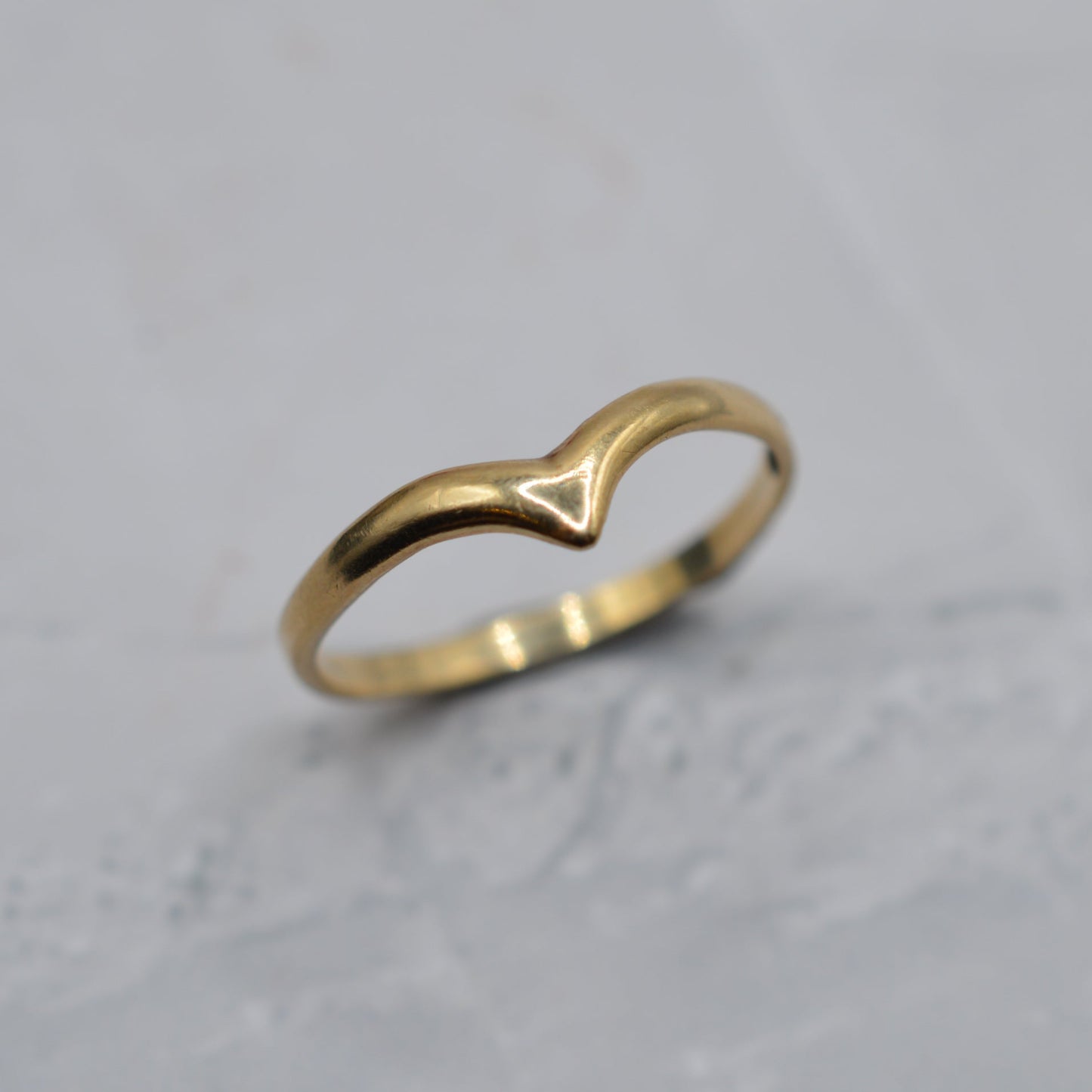 Vintage 9ct Gold Wishbone Ring