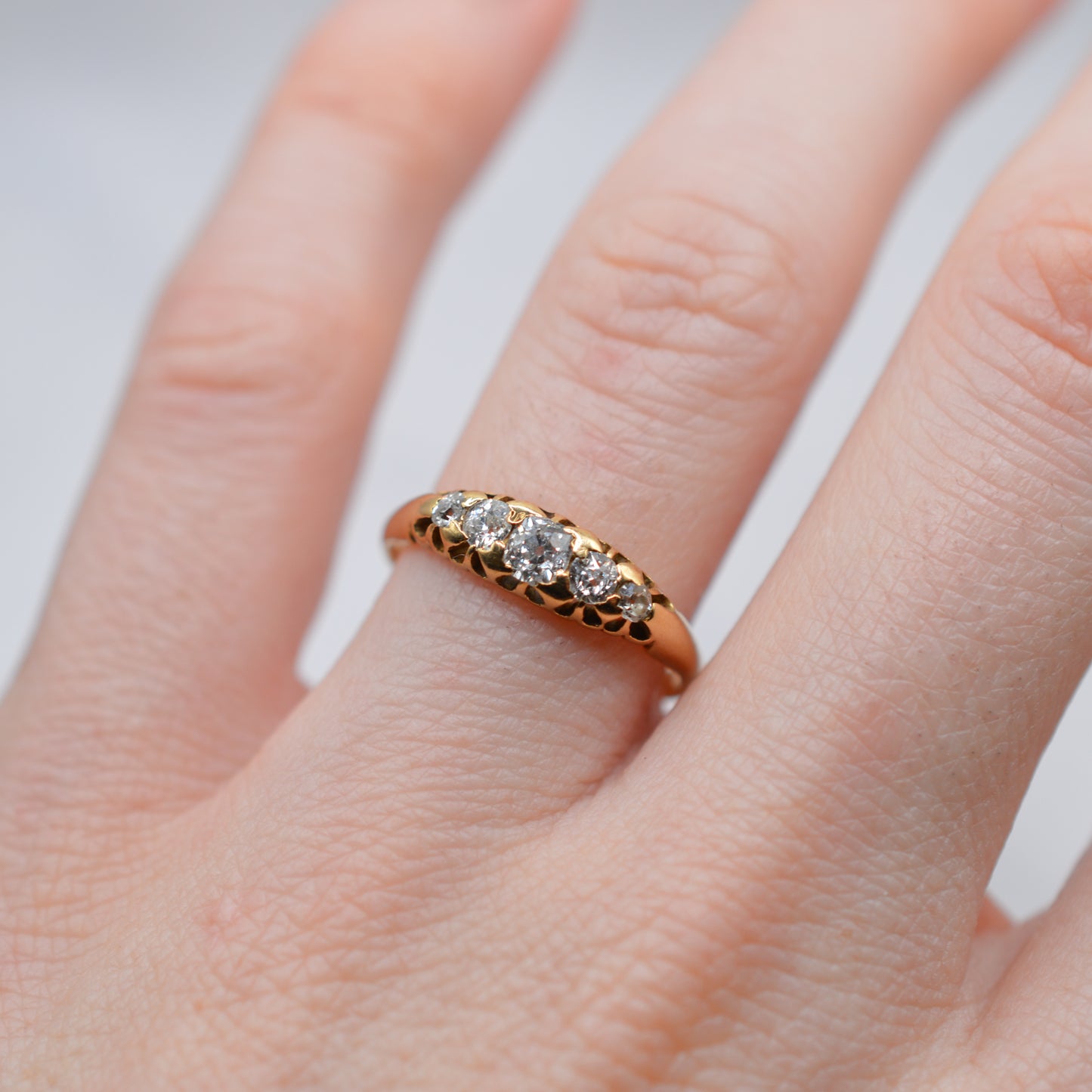Antique 18ct Gold Diamond Five-Stone Ring (0.40ct)