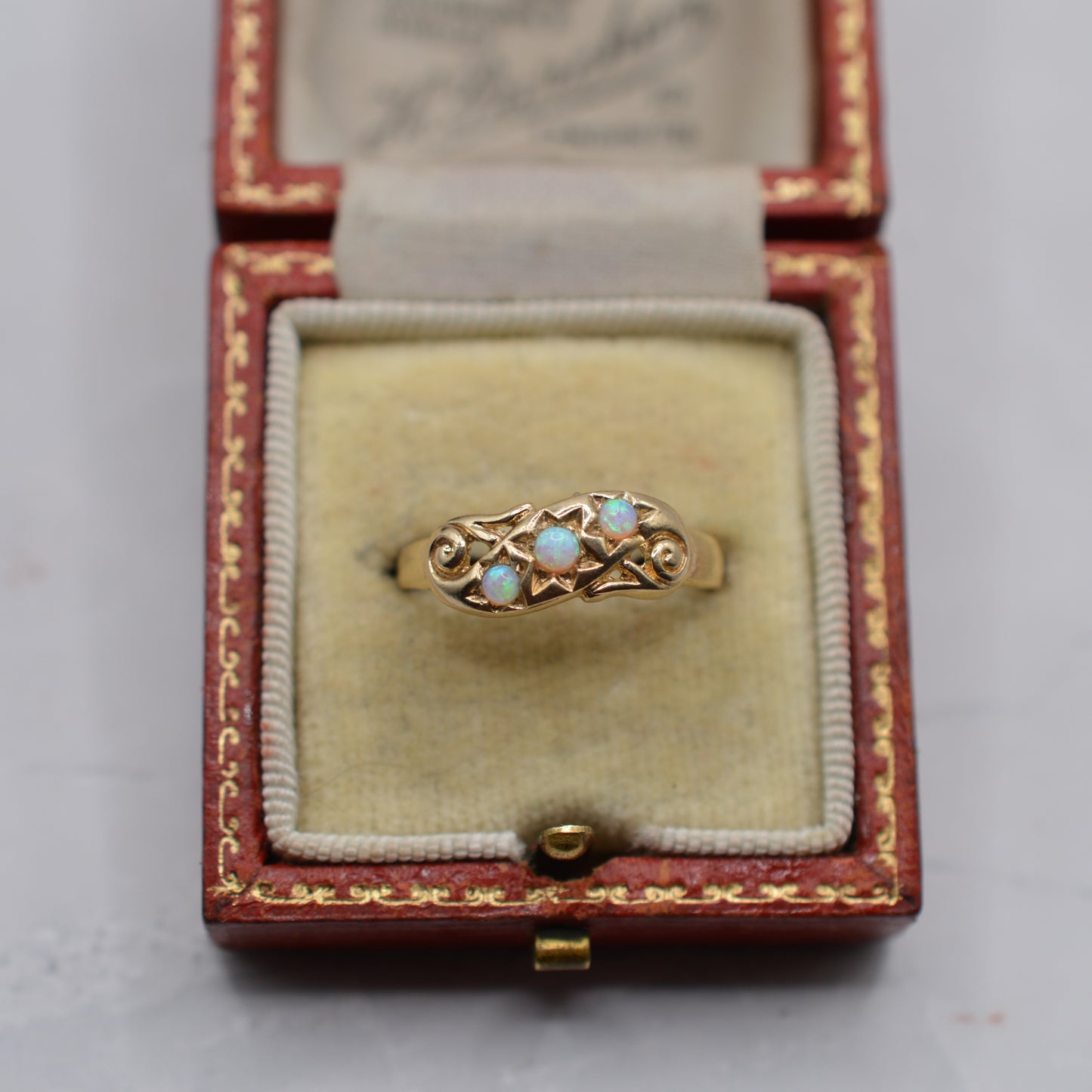 9ct Gold Opal Trilogy Ring
