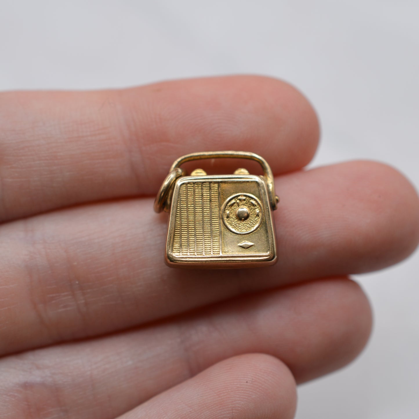 1970s 9ct Gold Vintage Radio Charm