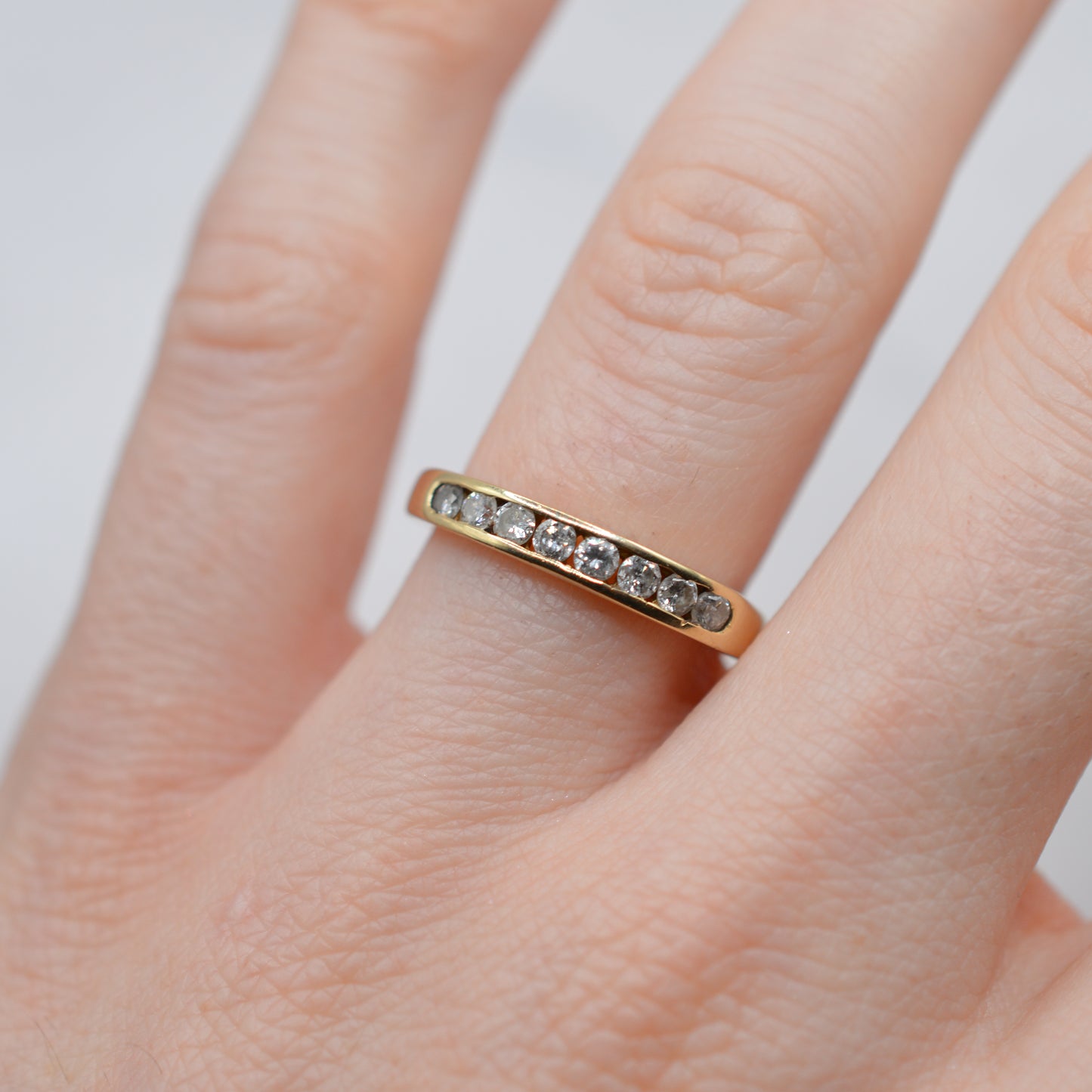 9ct Gold 0.33ct Diamond Half-Eternity Ring