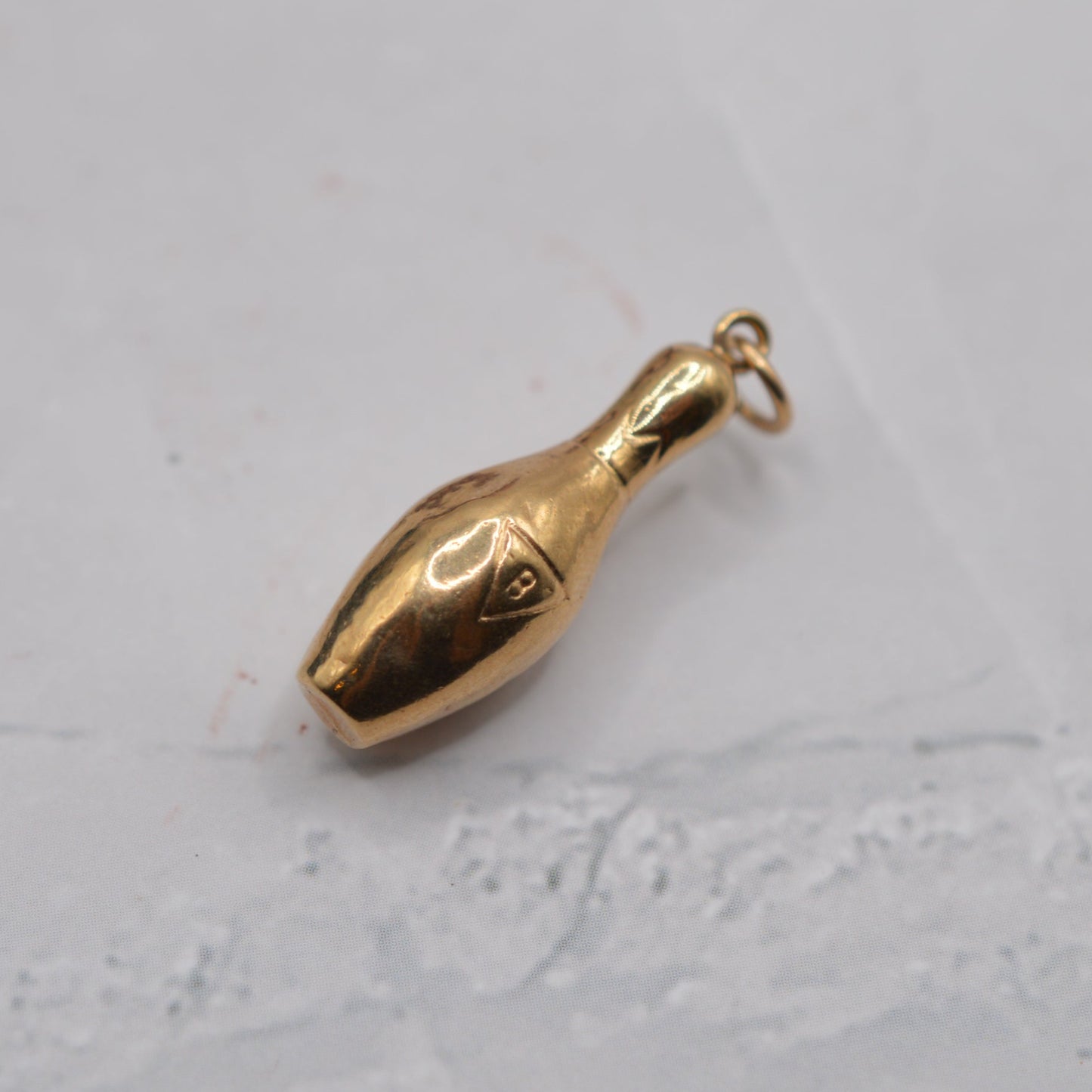 Vintage 9ct Gold Skittle/Bowling Charm