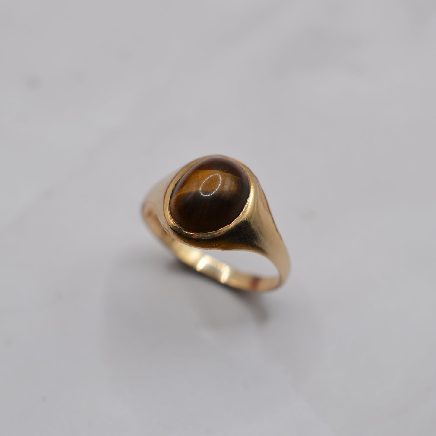 1970s Vintage 9ct Gold Tiger’s Eye Ring