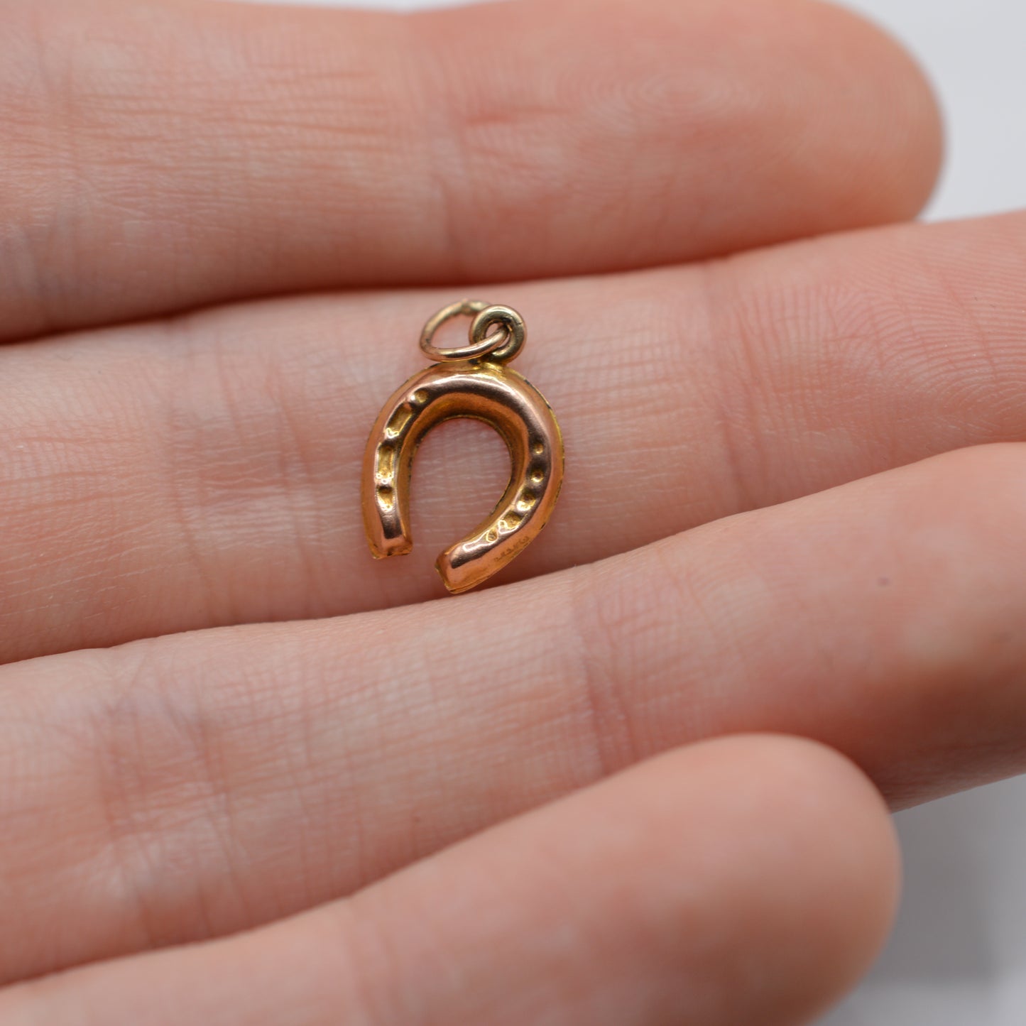 1950s Vintage 9ct Gold Horseshoe Charm