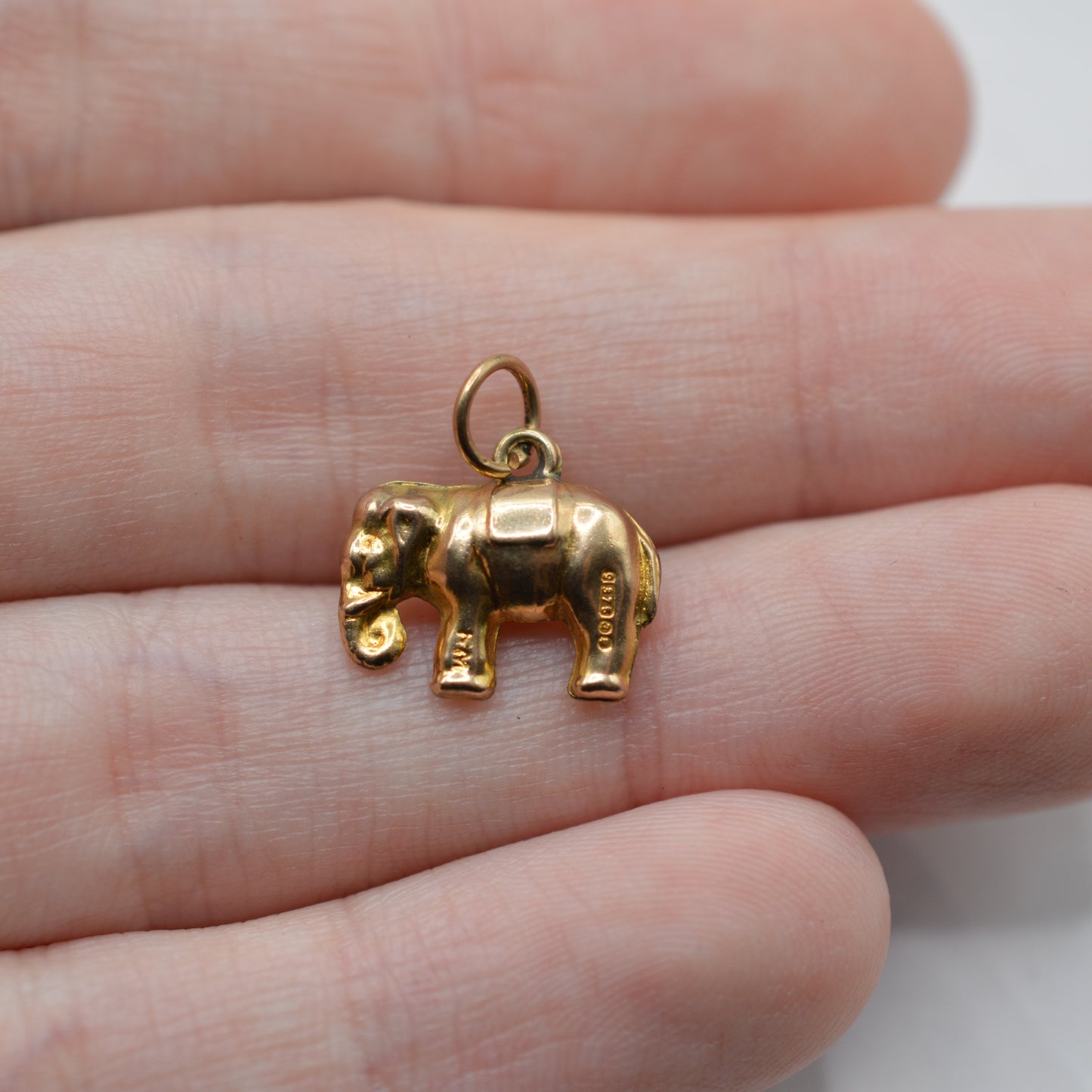 1956 Vintage 9ct Gold Elephant Charm/Pendant