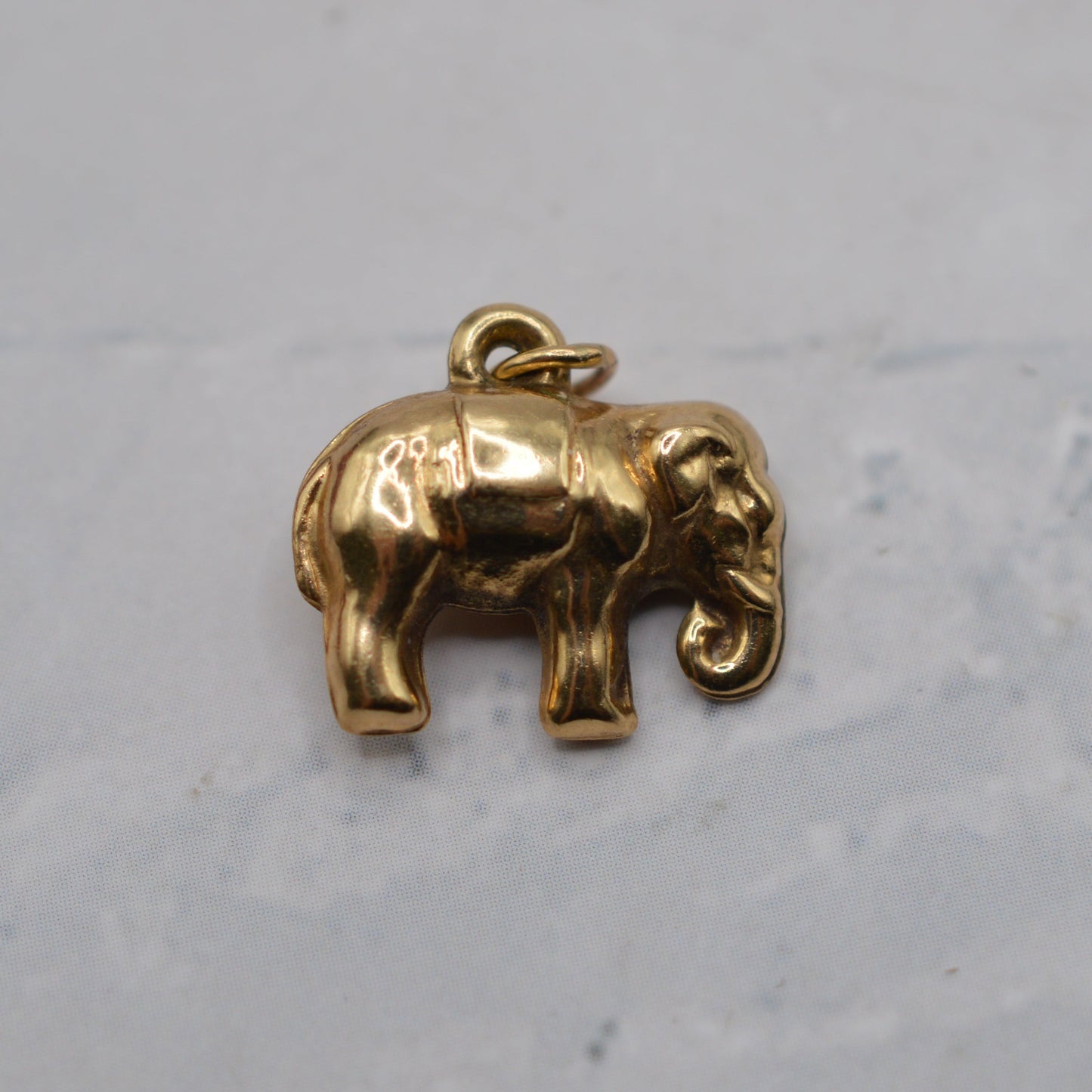 1970s Vintage 9ct Gold Elephant Charm/Pendant