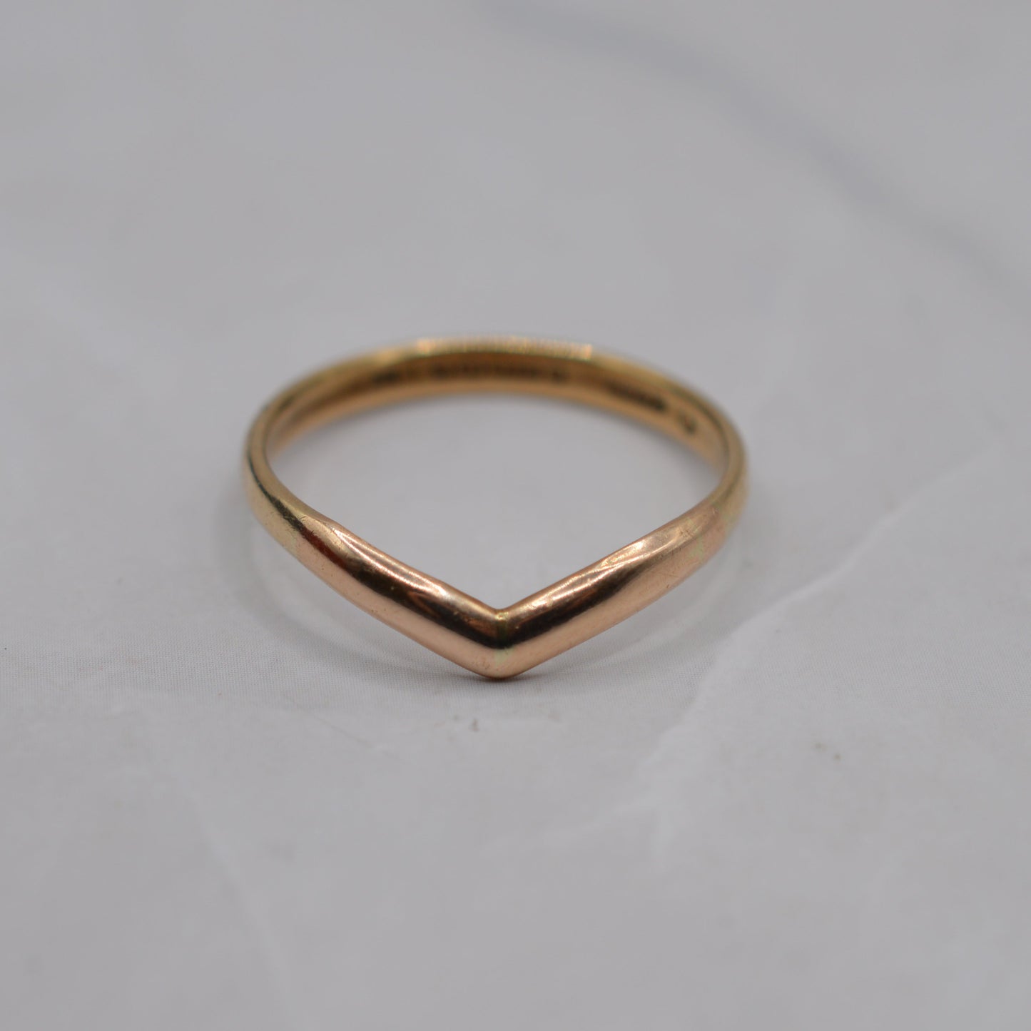 Mid-Century Vintage 9ct Gold Wishbone Ring