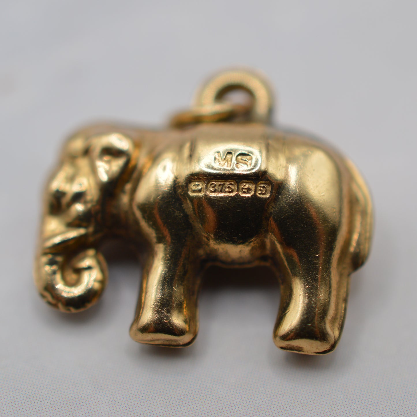 1970s Vintage 9ct Gold Elephant Charm/Pendant