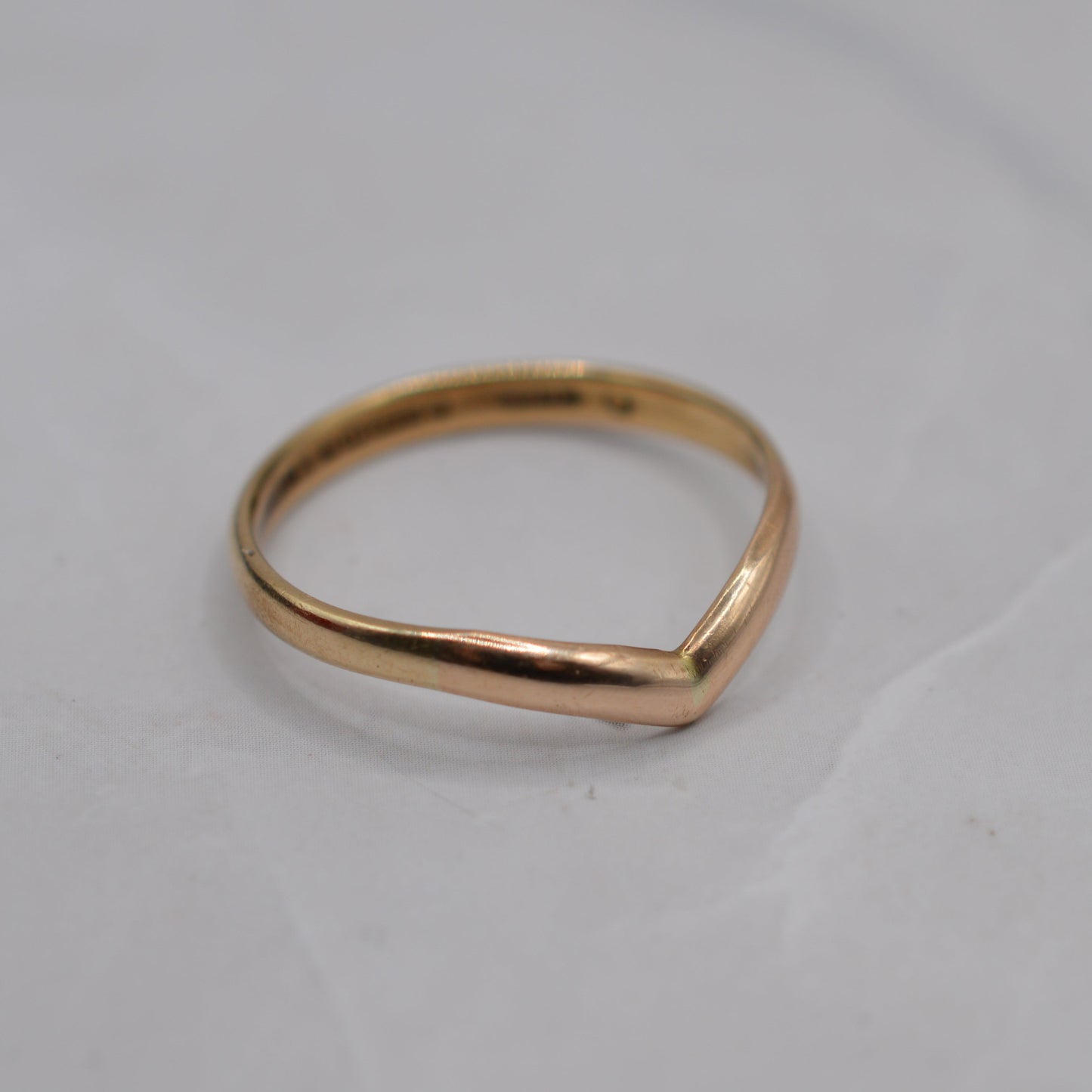 Mid-Century Vintage 9ct Gold Wishbone Ring
