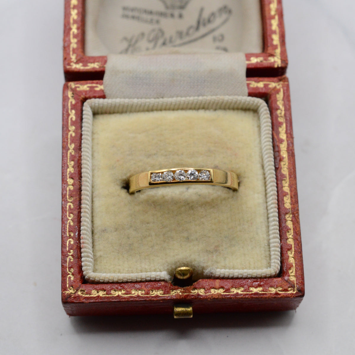 1990s 18ct Gold Diamond Channel-Set Ring