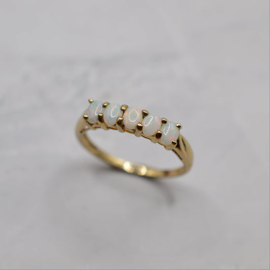 9ct Gold Opal Five-Stone Ring