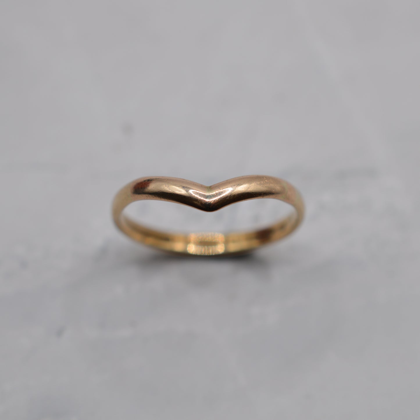 Mid-Century Vintage 9ct Gold Wishbone Ring