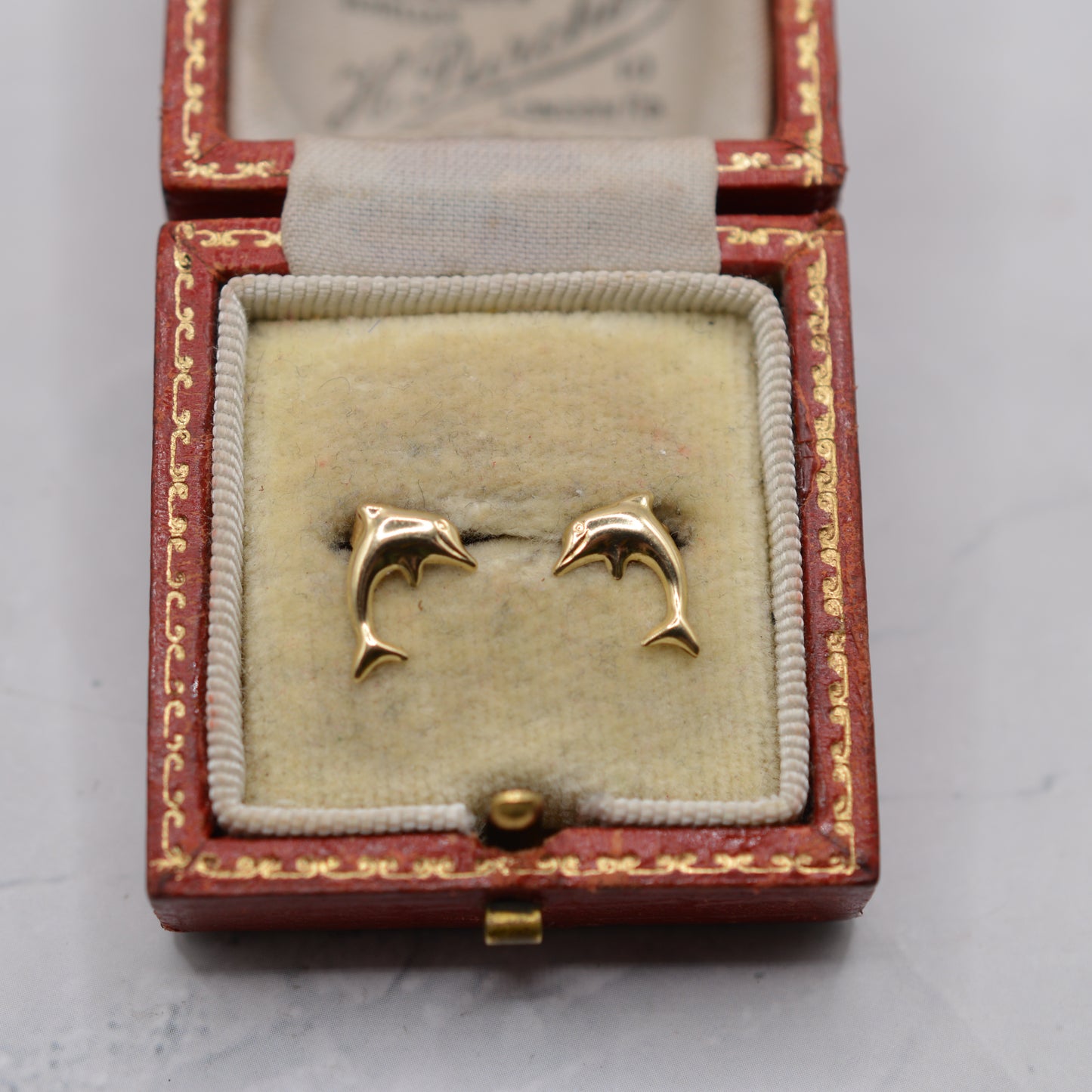 9ct Gold Dolphin Stud Earrings