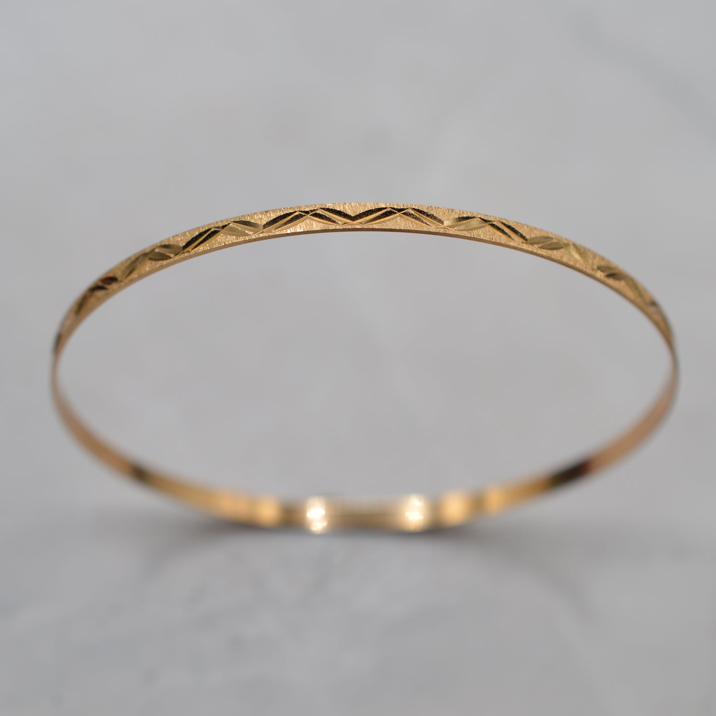 1990s Vintage 9ct Gold Cuff Bangle