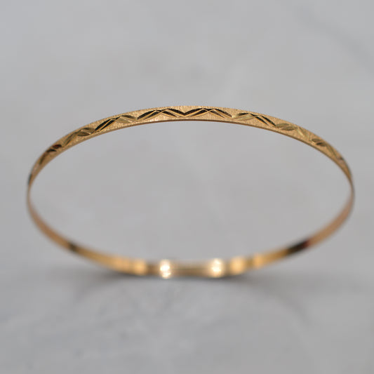 1990s Vintage 9ct Gold Cuff Bangle