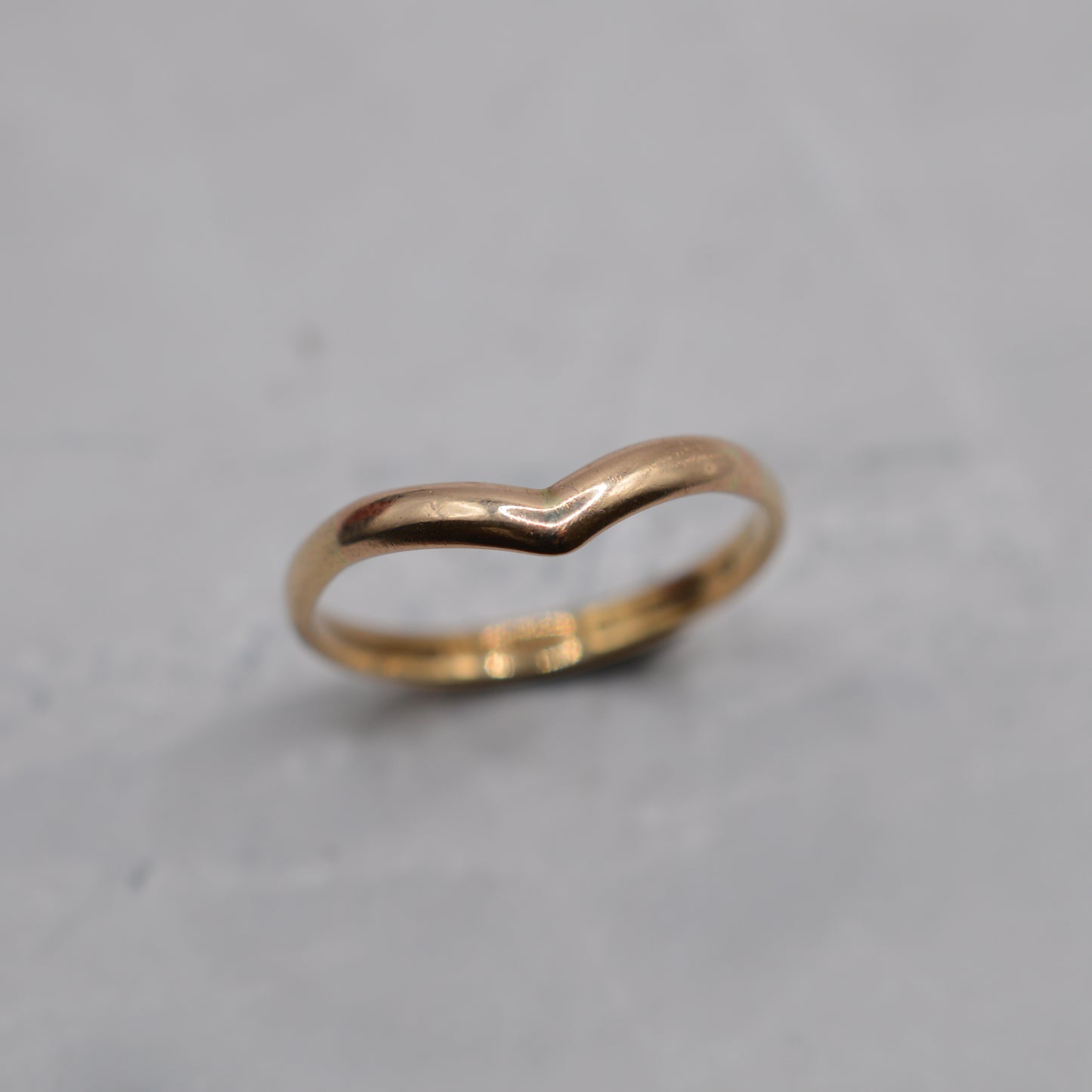 Mid-Century Vintage 9ct Gold Wishbone Ring