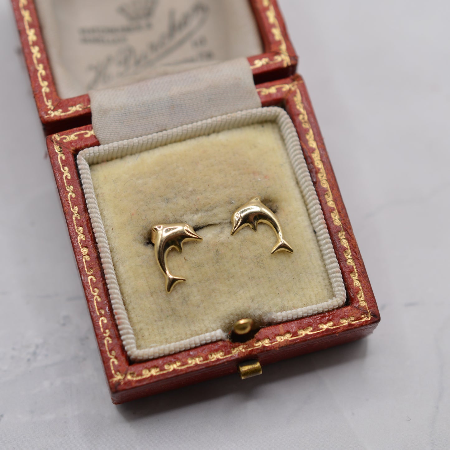 9ct Gold Dolphin Stud Earrings