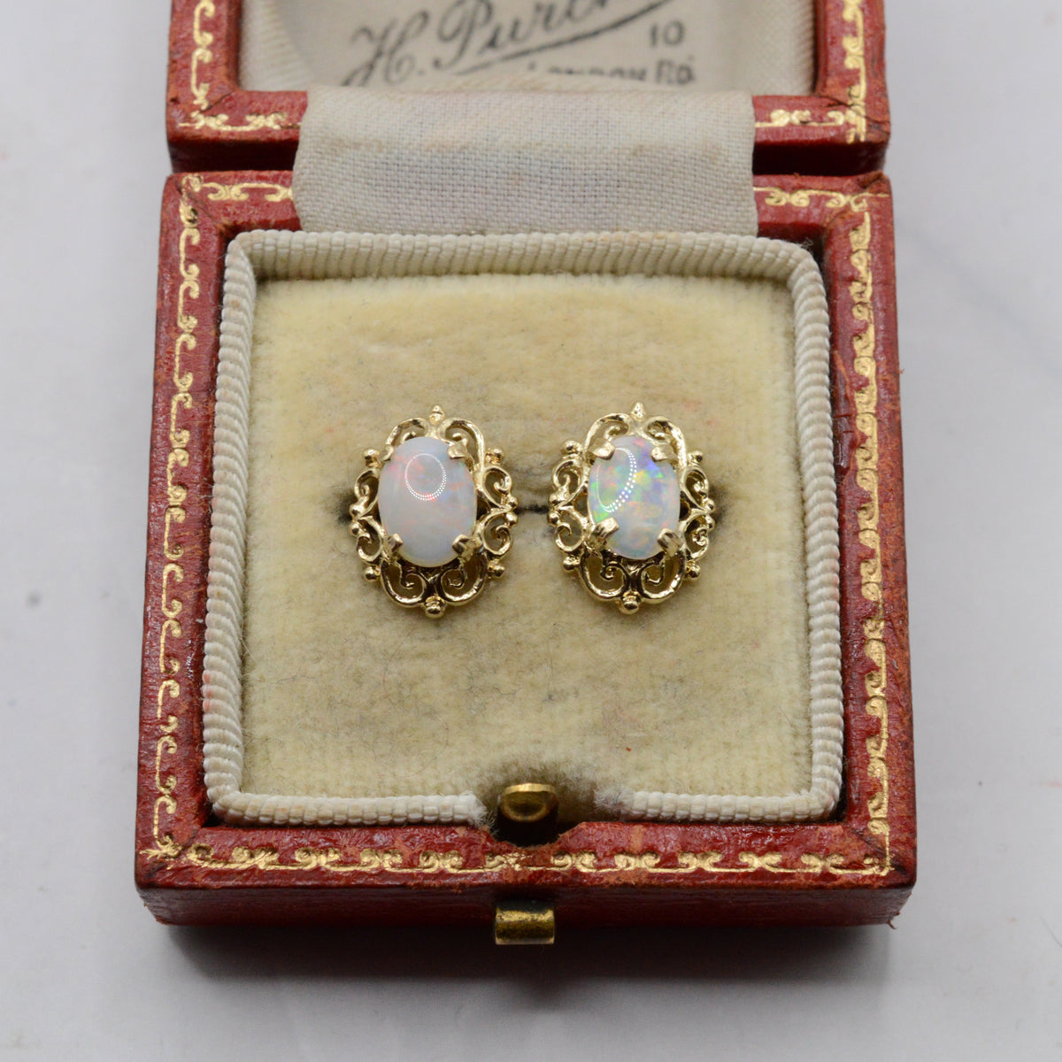 9ct Gold Opal Stud Earrings
