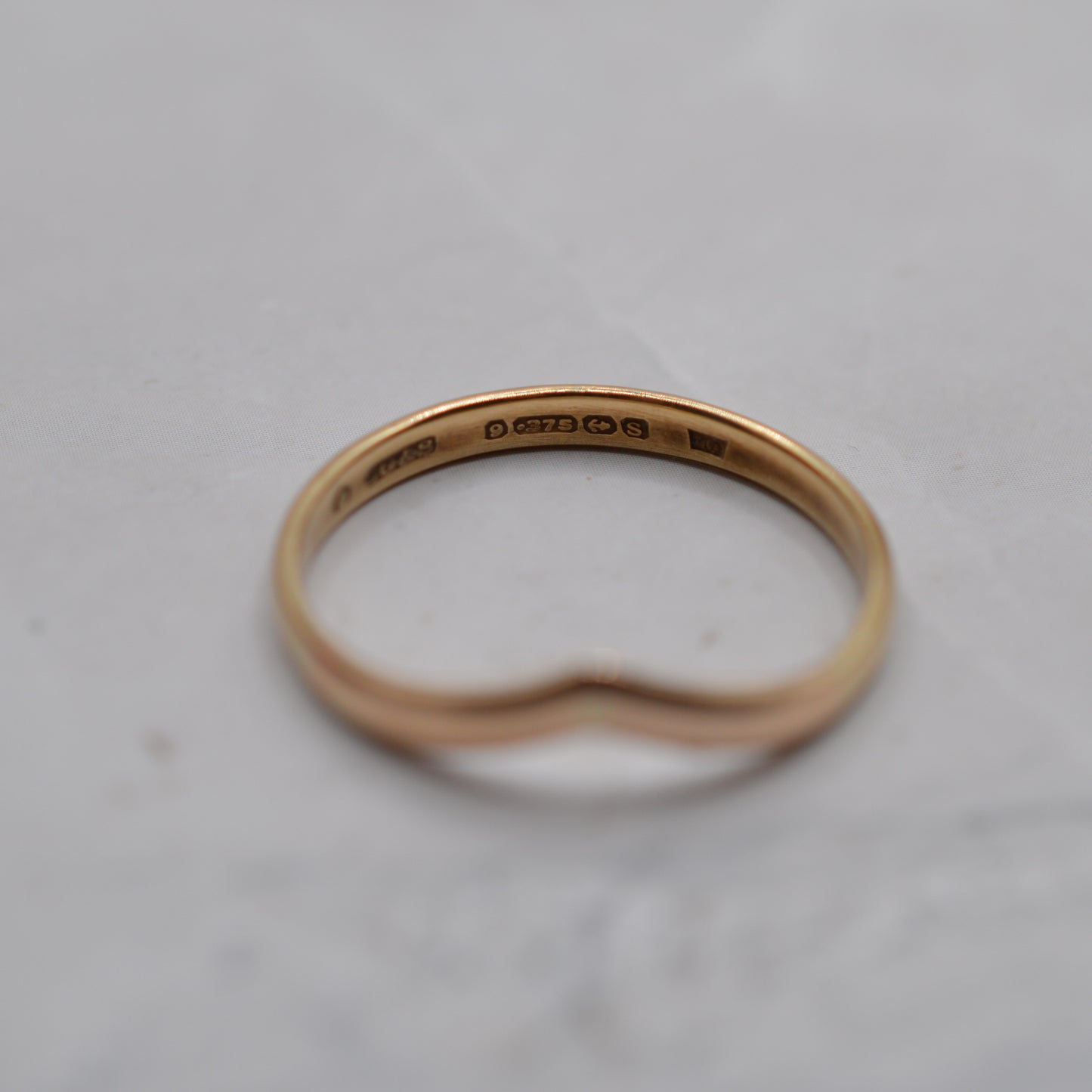 Mid-Century Vintage 9ct Gold Wishbone Ring