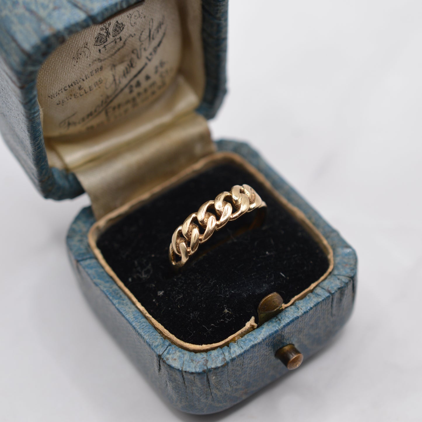 1980s Vintage 9ct Gold Chain Ring