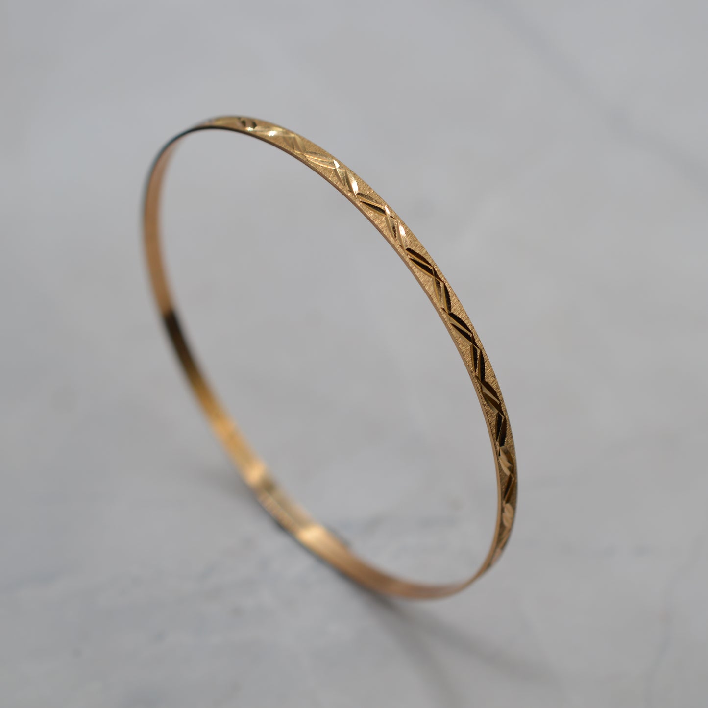1990s Vintage 9ct Gold Cuff Bangle