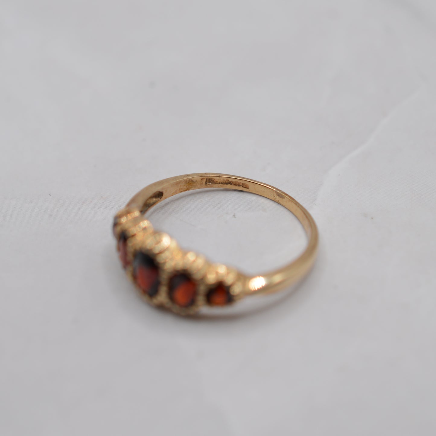9ct Gold Garnet Five-Stone Ring