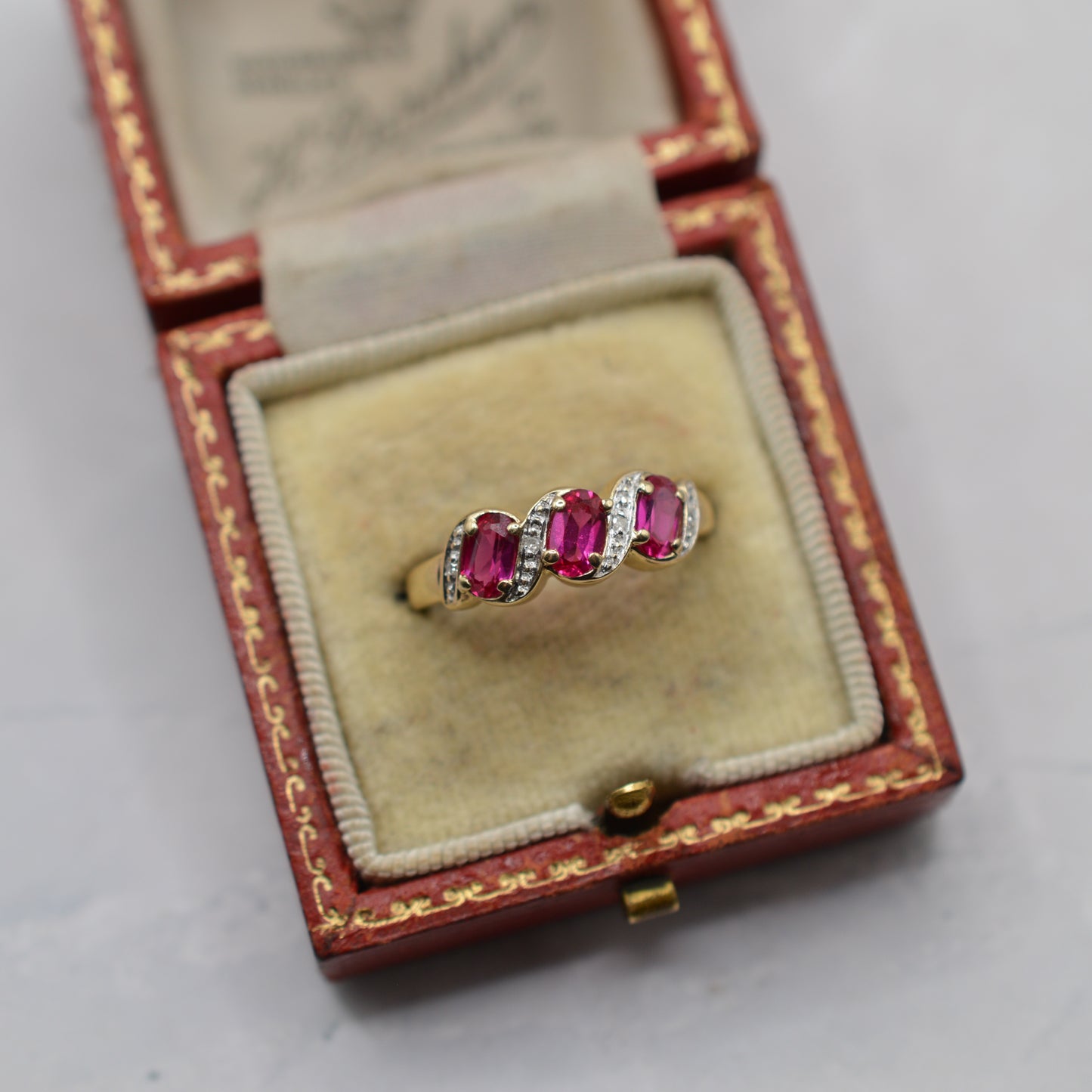 9ct Gold Ruby & Diamond Ring