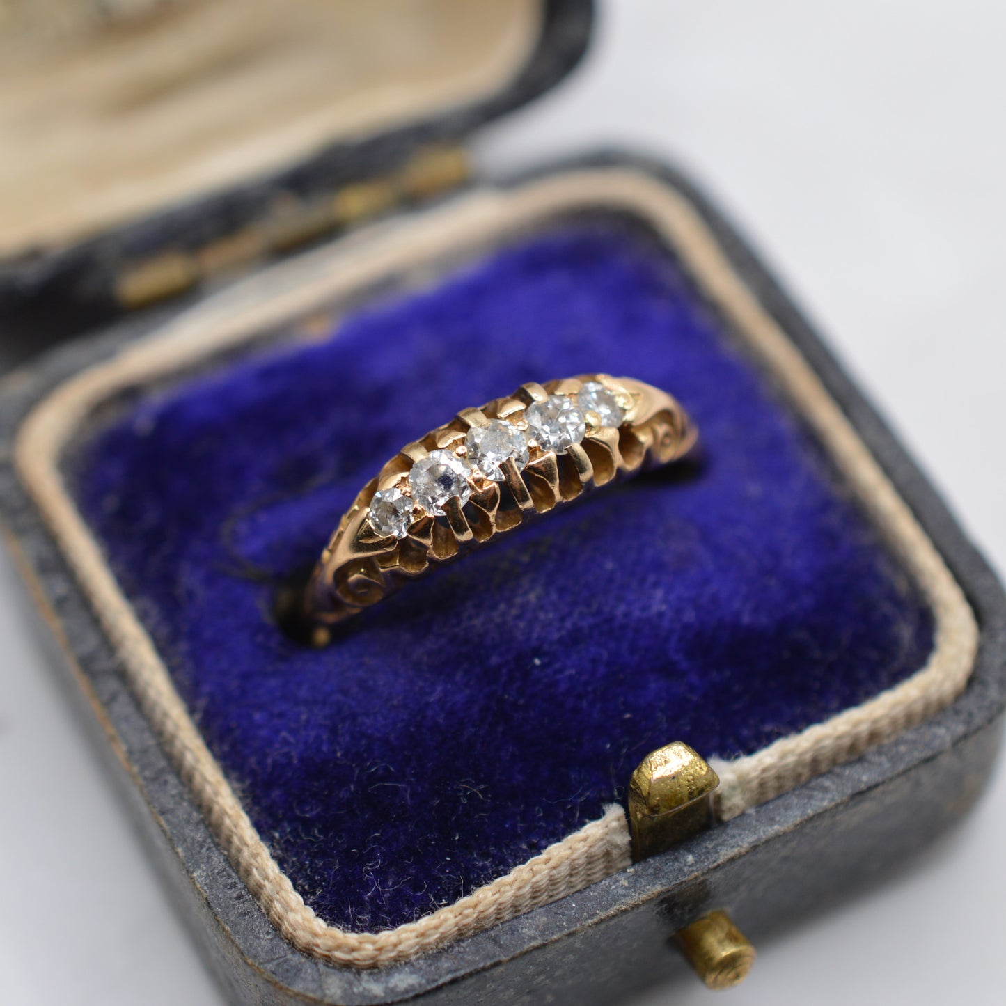 Antique Edwardian 18ct Gold Diamond Five-Stone Ring