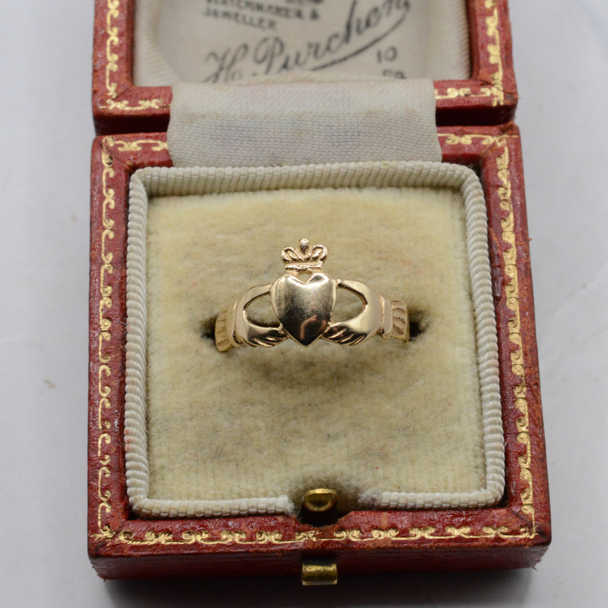 1990s 9ct Gold Claddagh Heart Ring