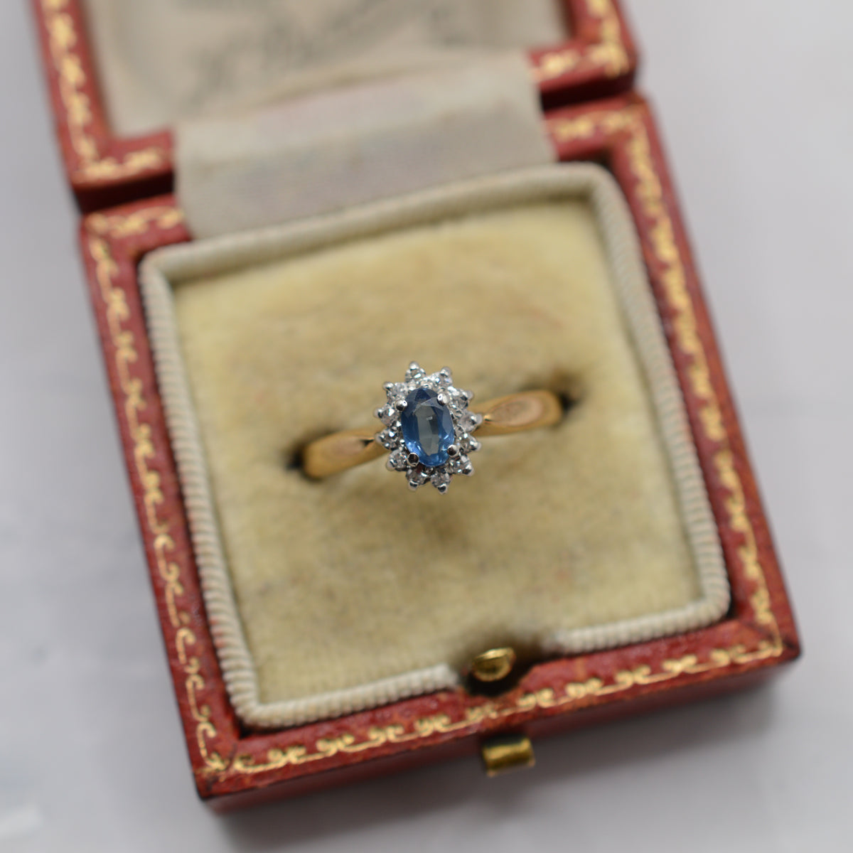 9ct Gold Sapphire & Diamond Cluster Ring