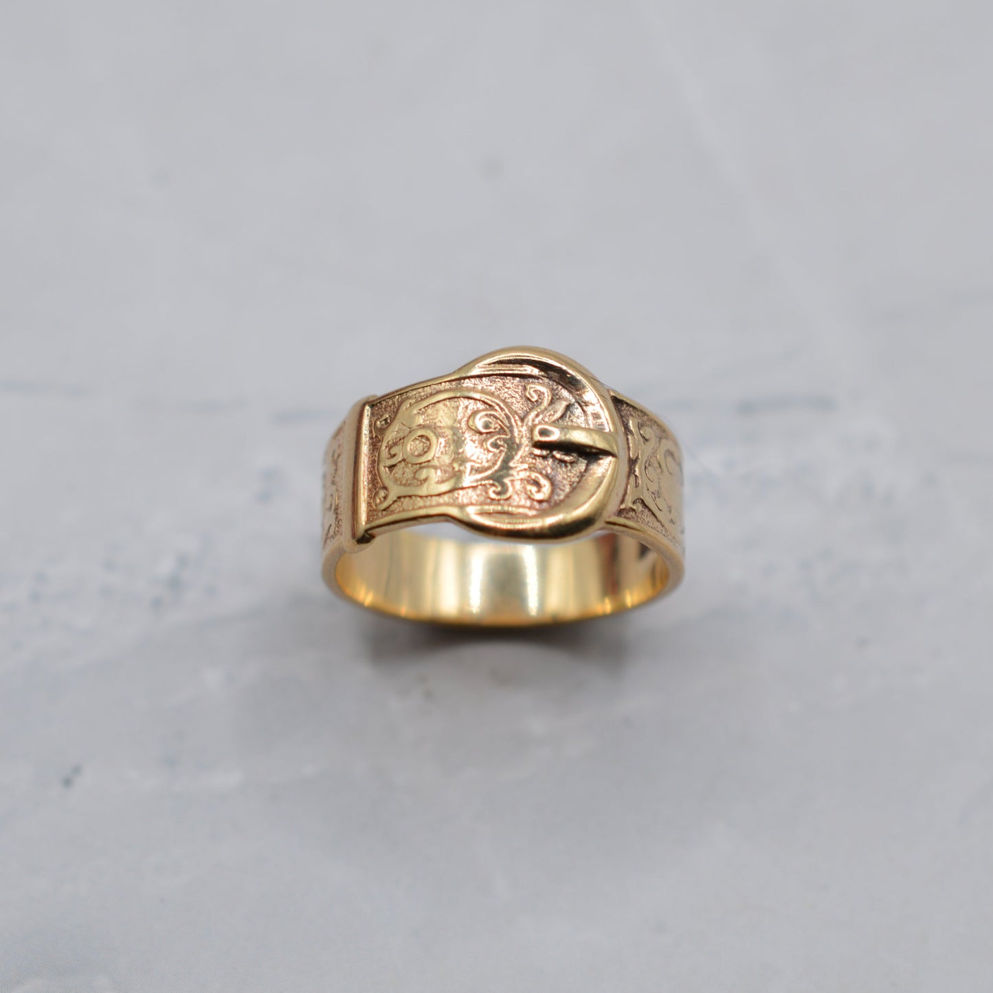 1960s Vintage 9ct Gold Buckle Ring