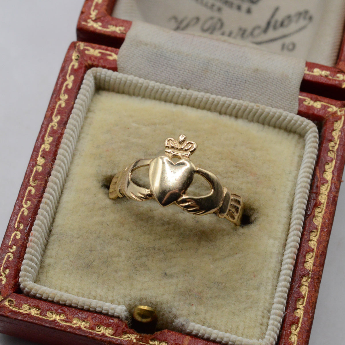 1990s 9ct Gold Claddagh Heart Ring