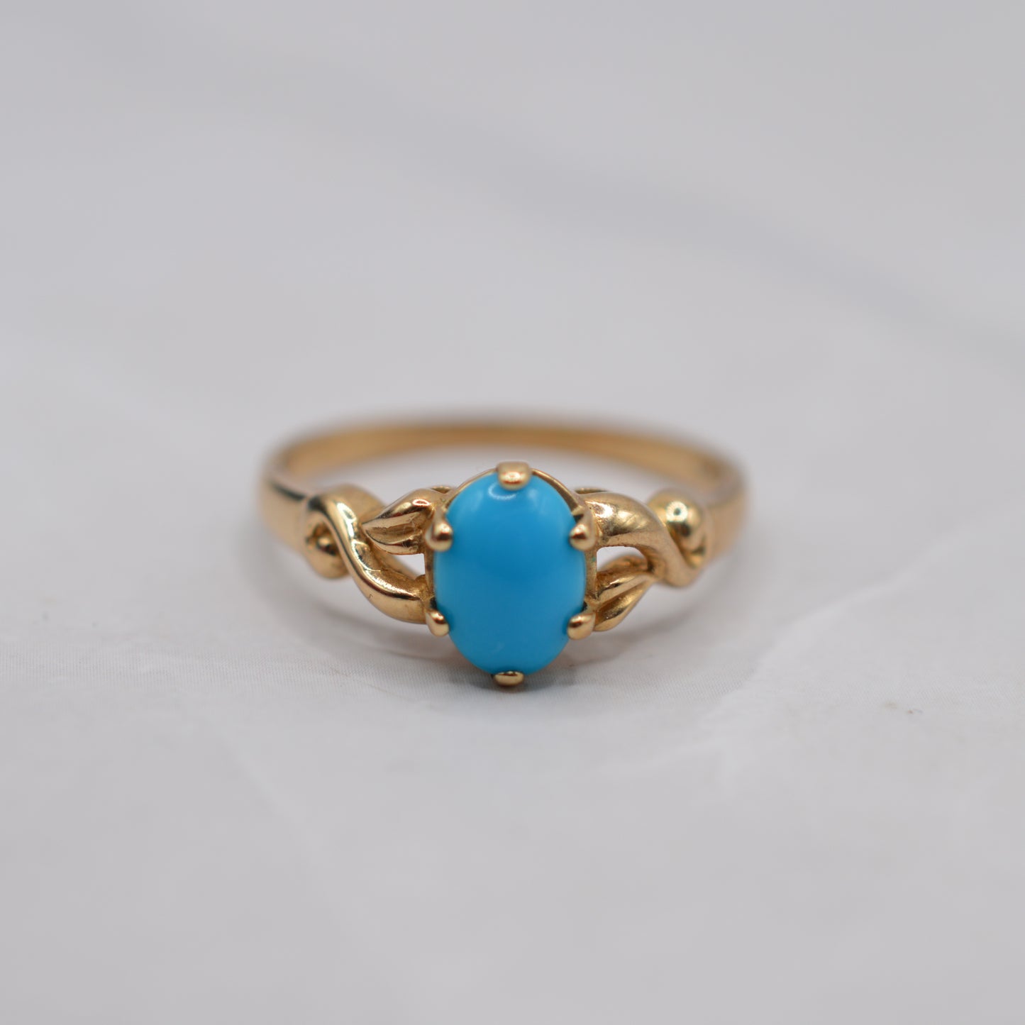 9ct Gold Turquoise Solitaire Ring